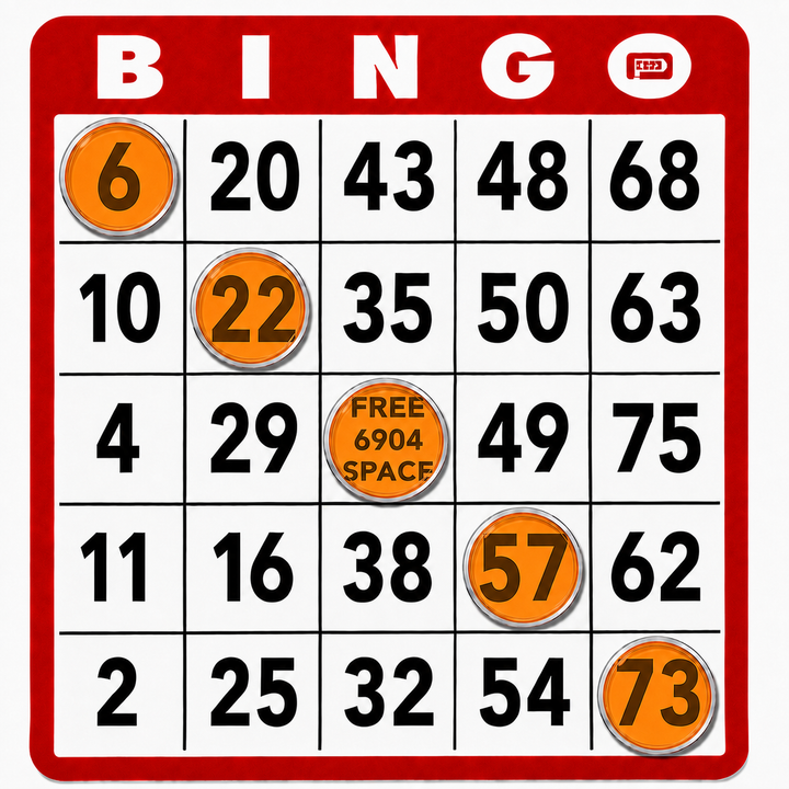 3/4 Inch Transparent Magnetic Bingo Chips - orange