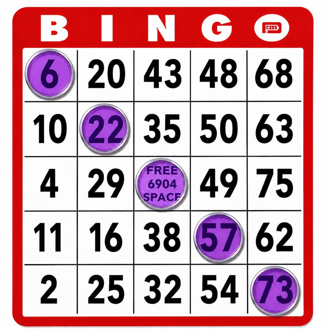 3/4 Inch Transparent Magnetic Bingo Chips - purple