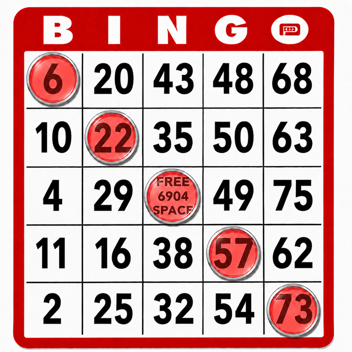 3/4 Inch Transparent Magnetic Bingo Chips - red