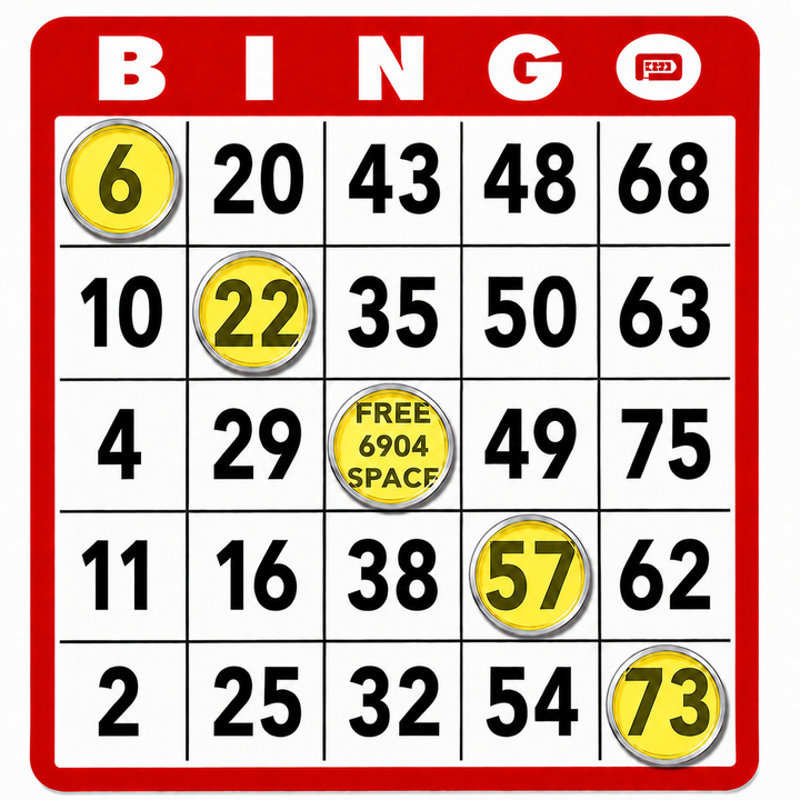 3/4 Inch Transparent Magnetic Bingo Chips - yellow