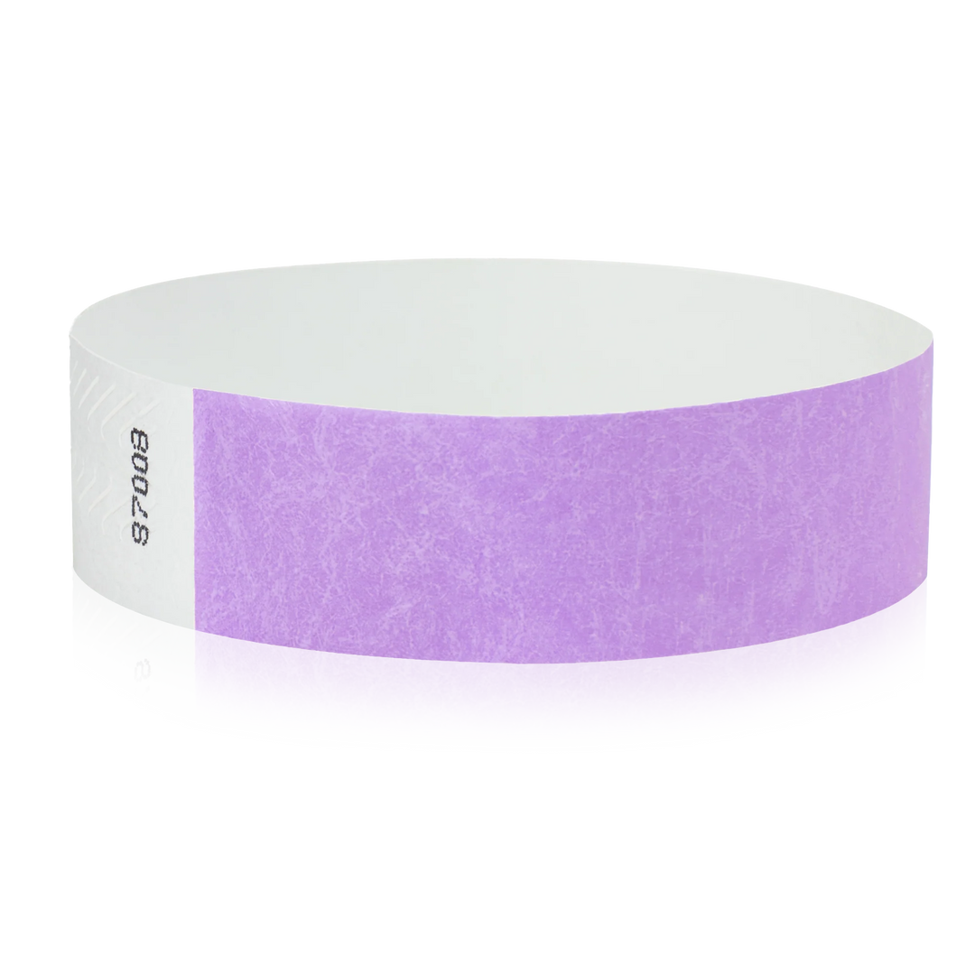 3/4 Inch Solid Color Tyvek Wristbands