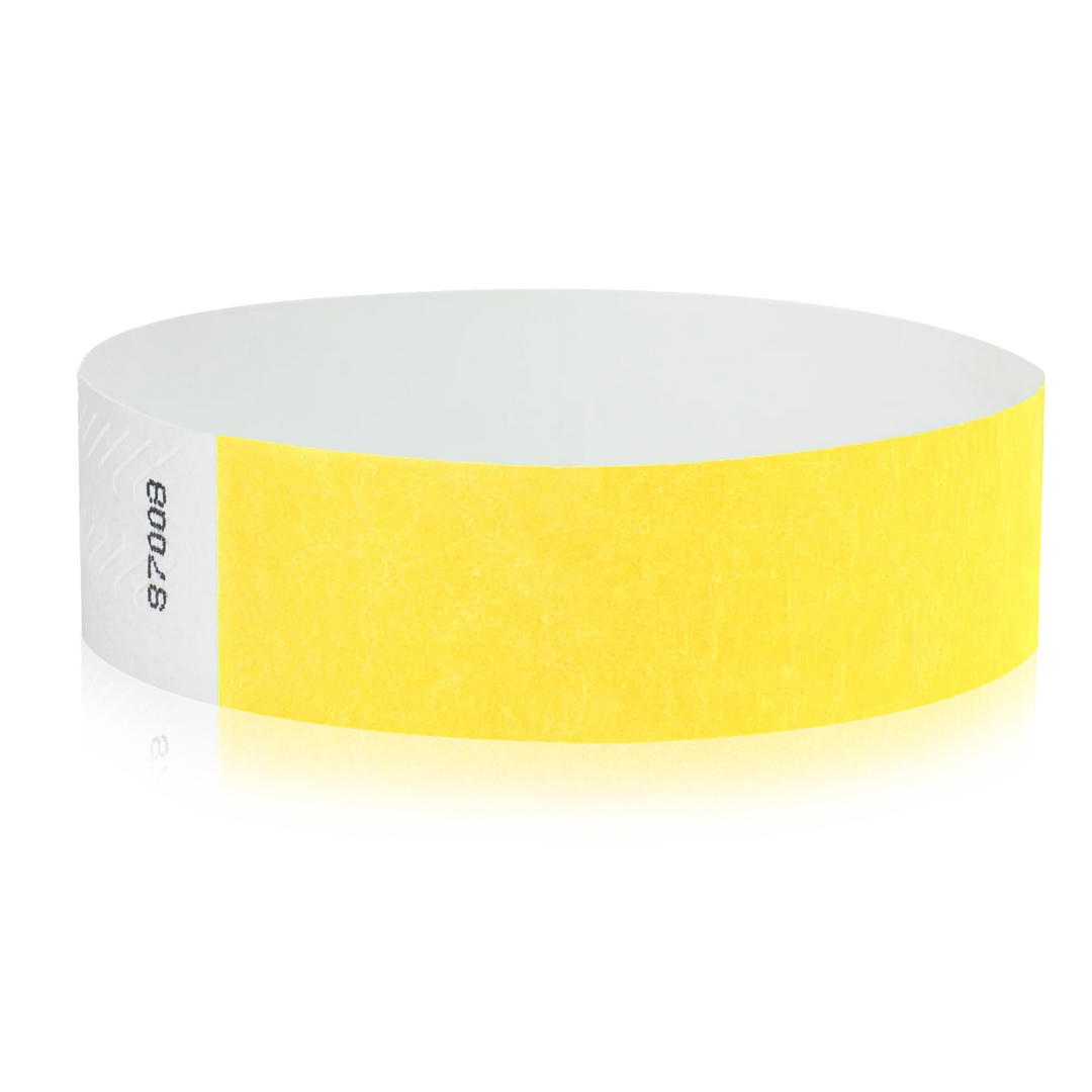 3/4 Inch Solid Color Tyvek Wristbands