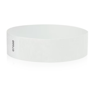 3/4 Inch Solid Color Tyvek Wristbands - white