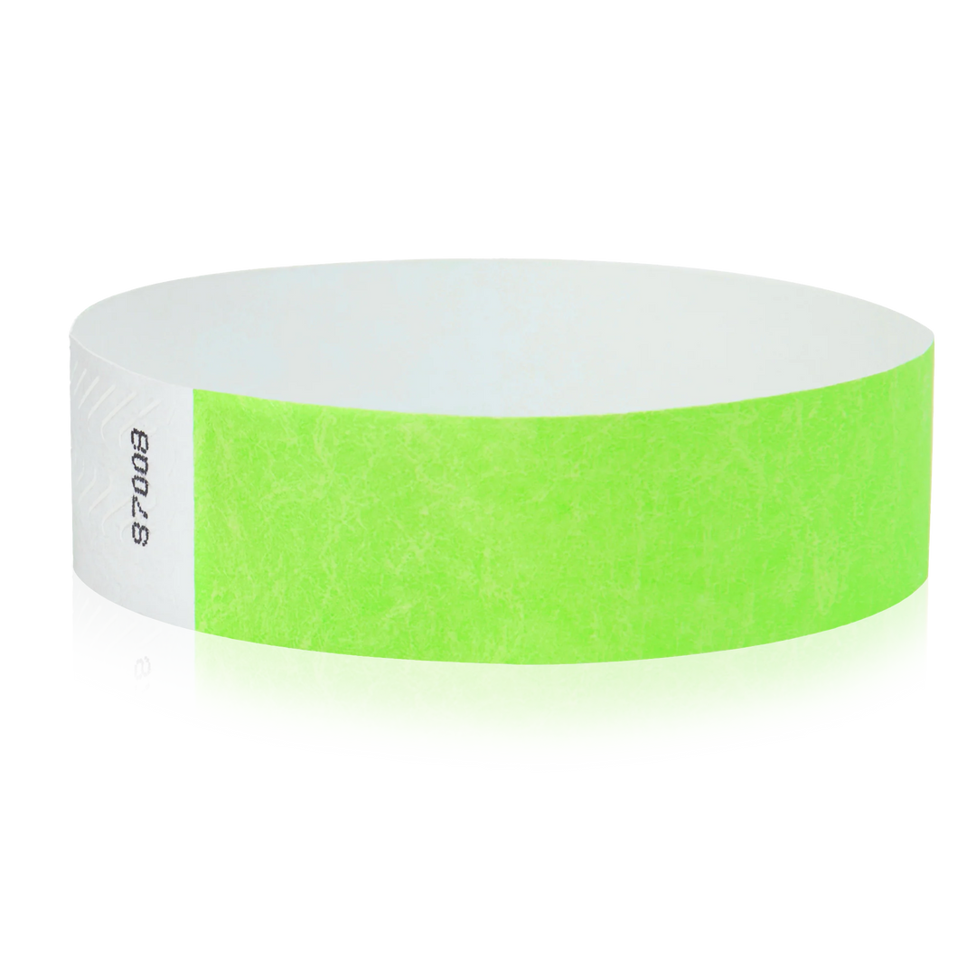 3/4" Solid Color Tyvek Wristbands