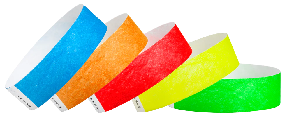 1 Inch Solid Color Tyvek Wristbands - violet