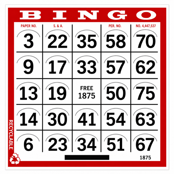 1-On Pushout Bingo Card