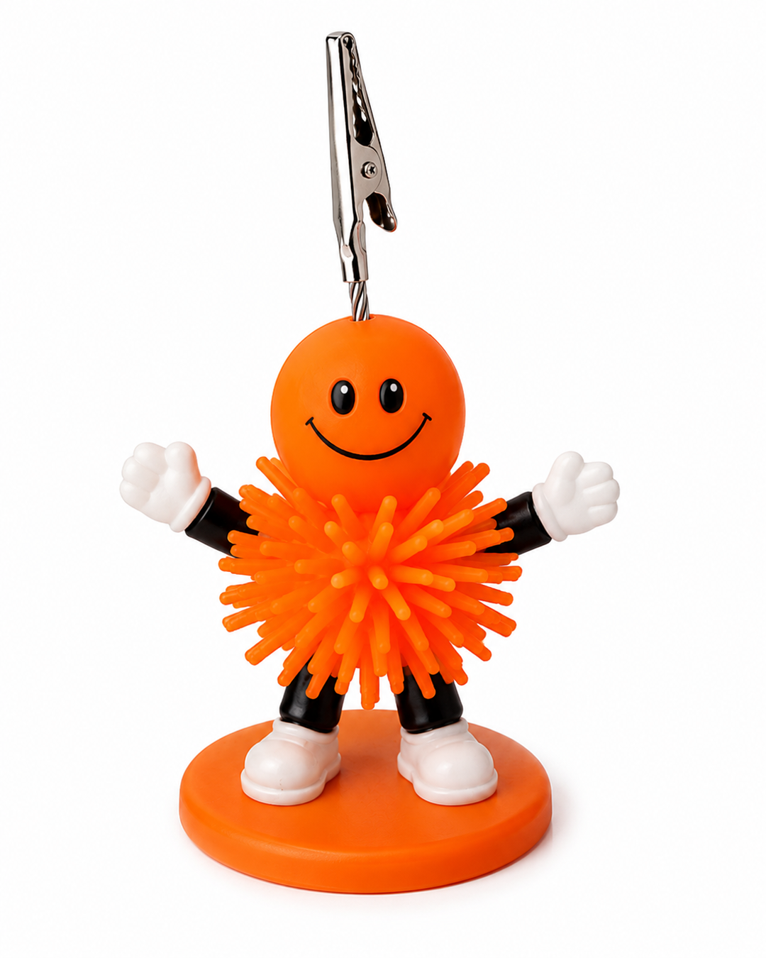 Smiley Porcupine Ticket Holder - orange