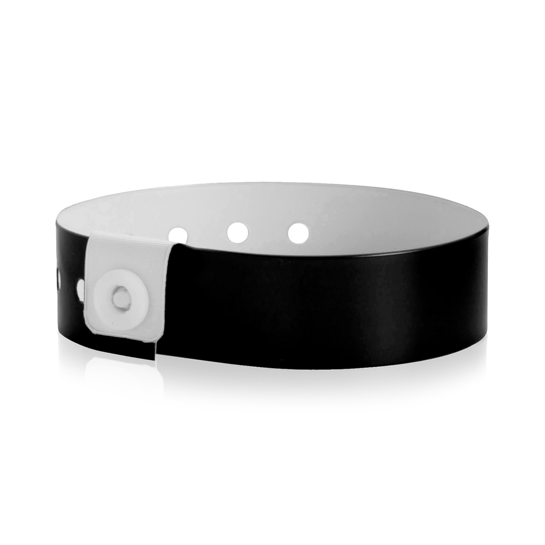Narrow Vinyl Wristbands - black