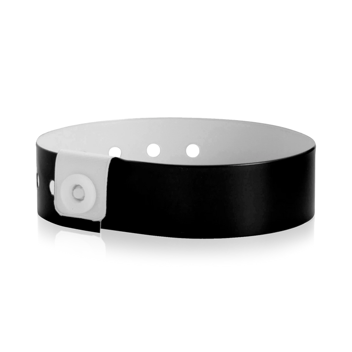 Narrow Vinyl Wristbands - black