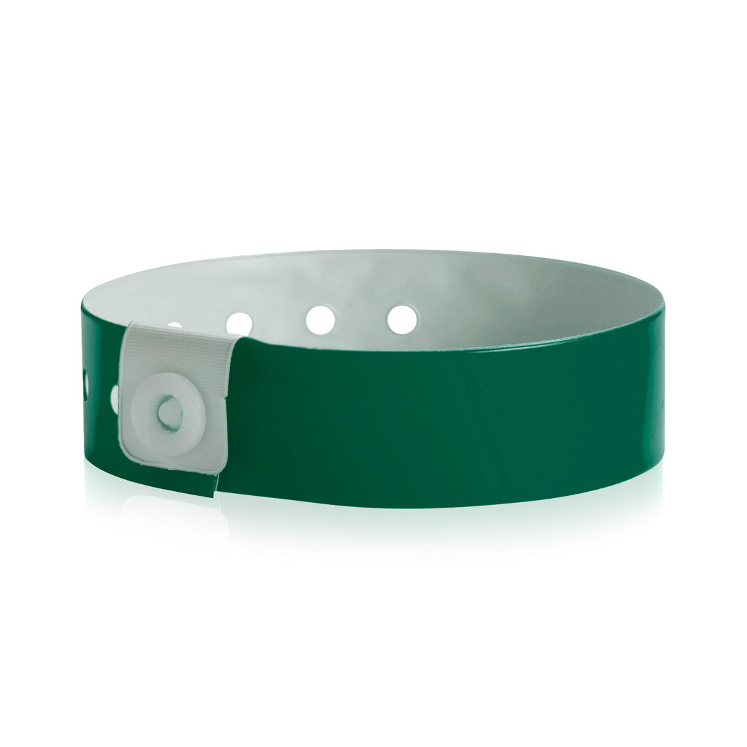 Narrow Vinyl Wristbands - forest green