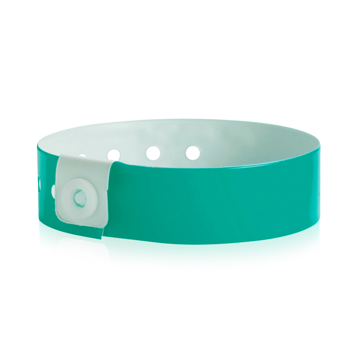 Narrow Vinyl Wristbands - teal
