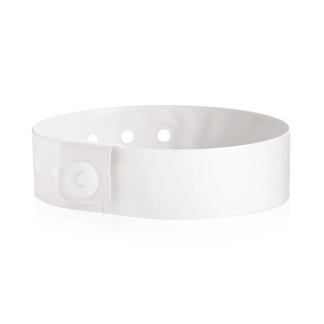 Narrow Vinyl Wristbands - white