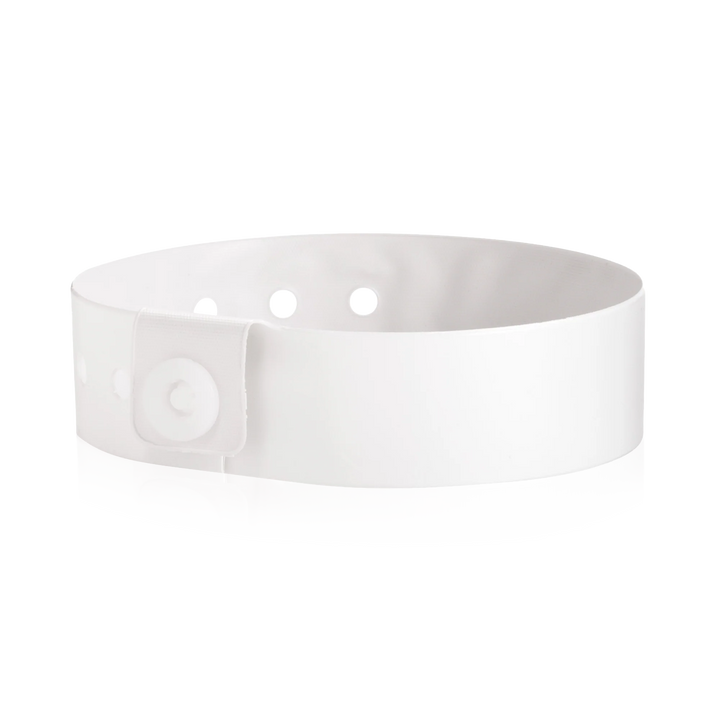 Narrow Vinyl Wristbands - white