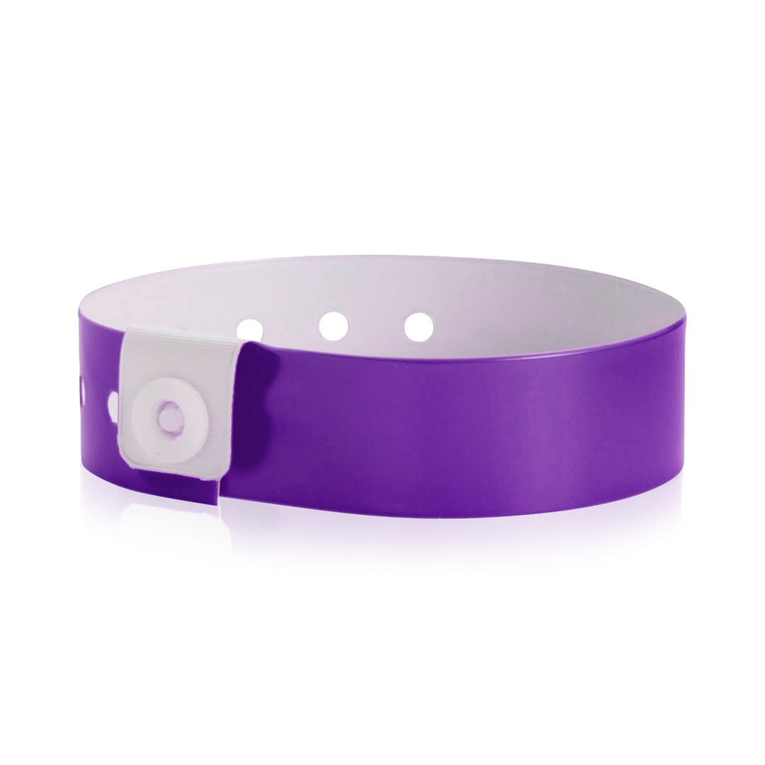Narrow Vinyl Wristbands - purple