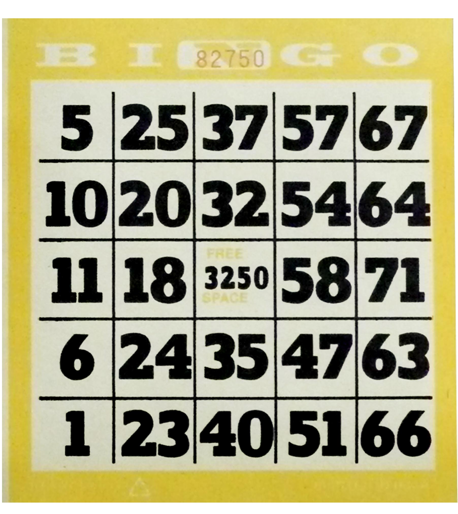 1 ON Easy Read (750/PK) bingo paper, paper cards