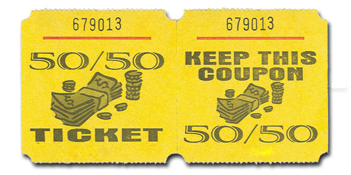 Marquee Ticket 50/50 Ticket Raffles, tickets, rolls, 50/50, Marquee, Ticket 
