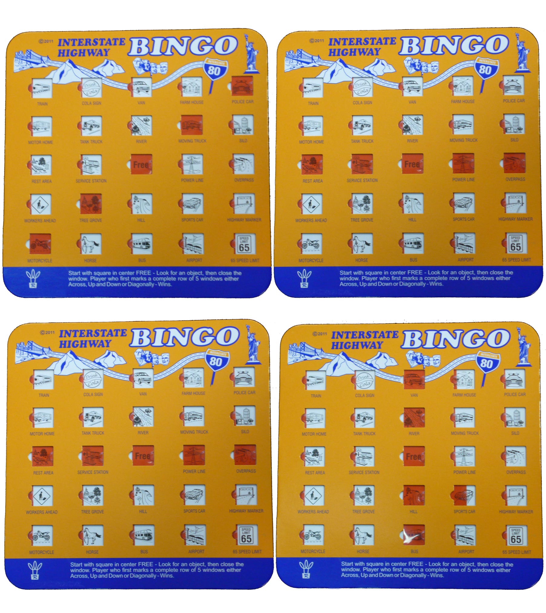 none - Interstate Hwy Bingo #NB-INTERSTATE-HWY